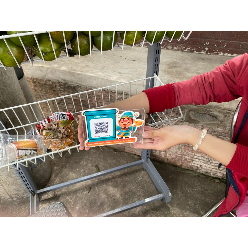 QR CODE Ngân Hàng kèm chân đế