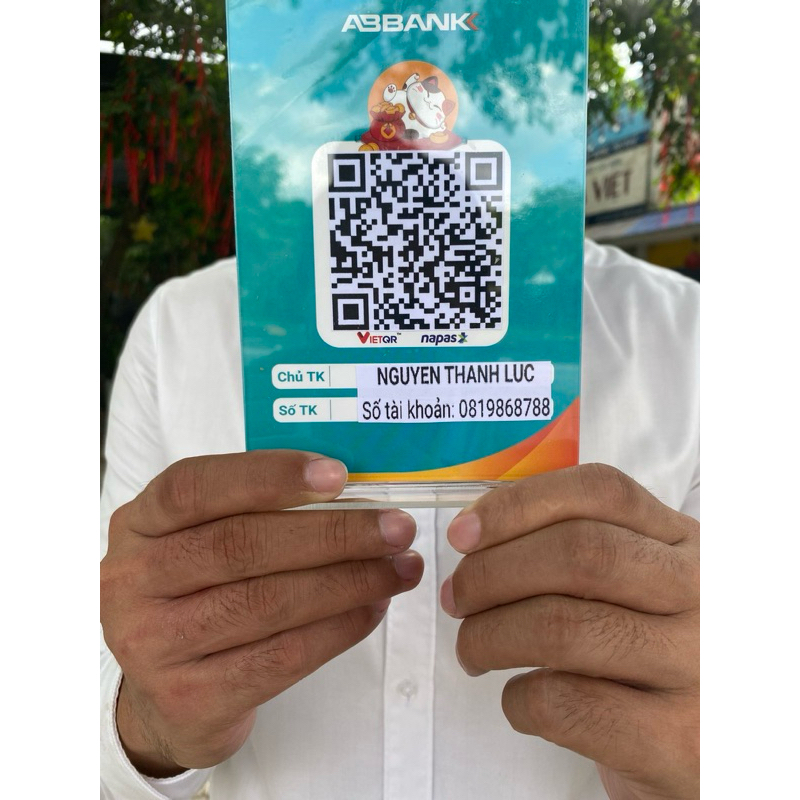 QR CODE Ngân Hàng kèm chân đế