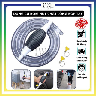 Dụng cụ bơm hút chất lỏng bóp tay, ống hút xăng, hút rượu, thay nước hồ cá tiện lợi