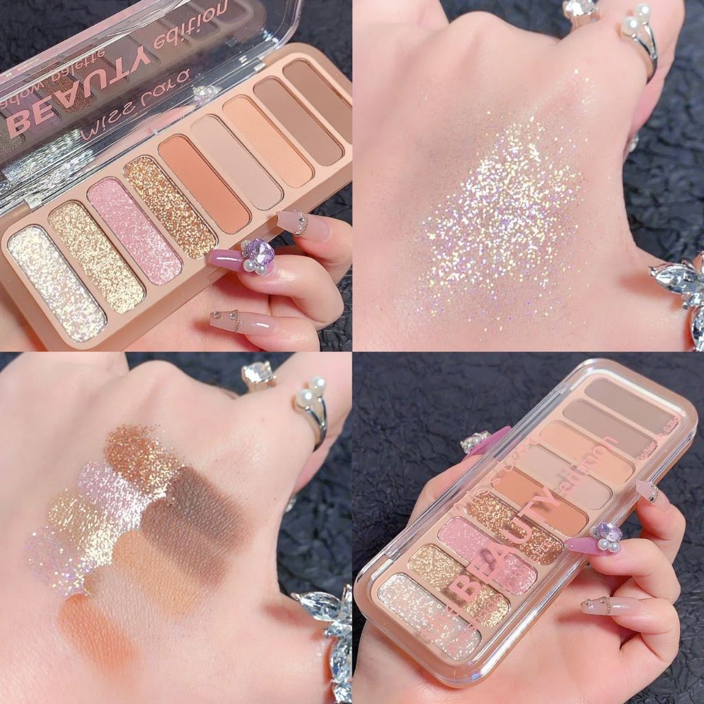 Phấn mắt Miss Lara, bảng mắt 9 ô nội địa trung trang điểm tông cam hồng makeup colourpop C50 - Sammi Beauty