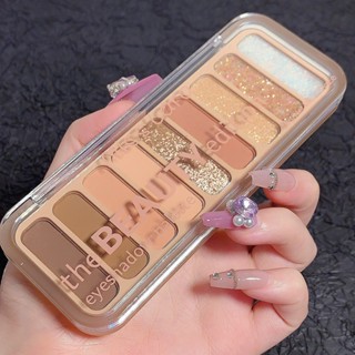 Bảng Phấn Mắt Miss Lara 9 ô Makeup Lâu Trôi, Bảng Phấn Mắt Miss Lara Tông Cam Hồng Chống Nước