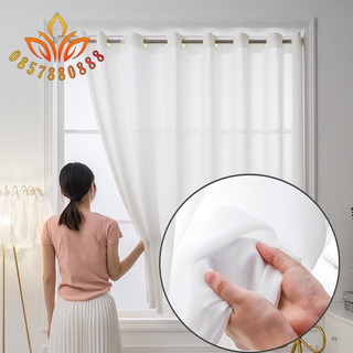 [Voan Lụa] Rèm cửa voan trắng trơn, rèm voan mềm mại. voan rèm may sẵn