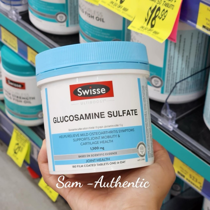 Viên uống bổ sung sức khỏe sụn khớp Swisse Glucosamine Sulfate 1500mg 180 viên