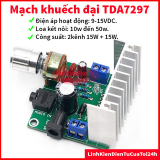 Mạch khuếch đại âm thanh tda7297 2 kênh 15w