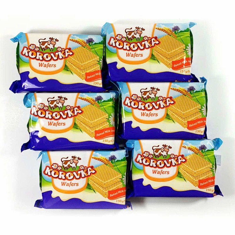 Bánh xốp bò sữa Korovka nhân kem sữa 150g