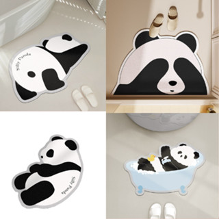 Thảm silicon hình gấu trúc xinh xắn , thảm hút nước siêu thấm, thảm chùi chân silicon, thảm lau chân chống trơn trượt.