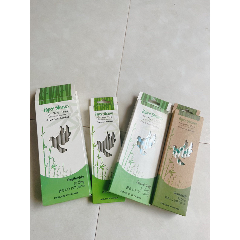 50 ống hút giấy
