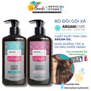 COMBO Dầu Gội Xả ArganiCare Collagen Shampoo & Conditioner Siêu Mềm Mượt, Chắc Khỏe