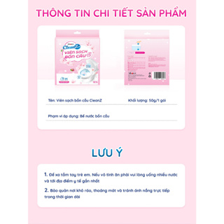 Viên thả bồn cầu CleanZ sạch khuẩn thơm mát tẩy sạch mảng bám khử mùi diệt