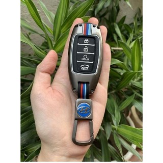 Ốp Chìa Khóa Hyundai Kona, Accent, Santafe, Elantra, Custin Metal Siêu Sang Siêu Bền Bảo Vệ Smartkey