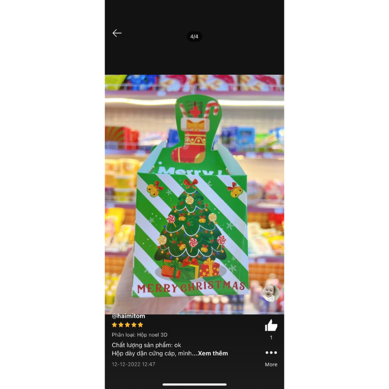 Hộp đựng quà Noel , quà tặng noel, trang trí noel