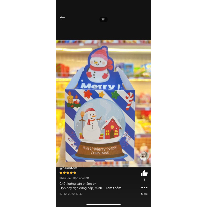 Hộp đựng quà Noel , quà tặng noel, trang trí noel