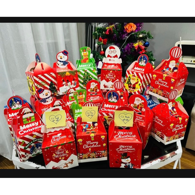Hộp đựng quà Noel , quà tặng noel, trang trí noel