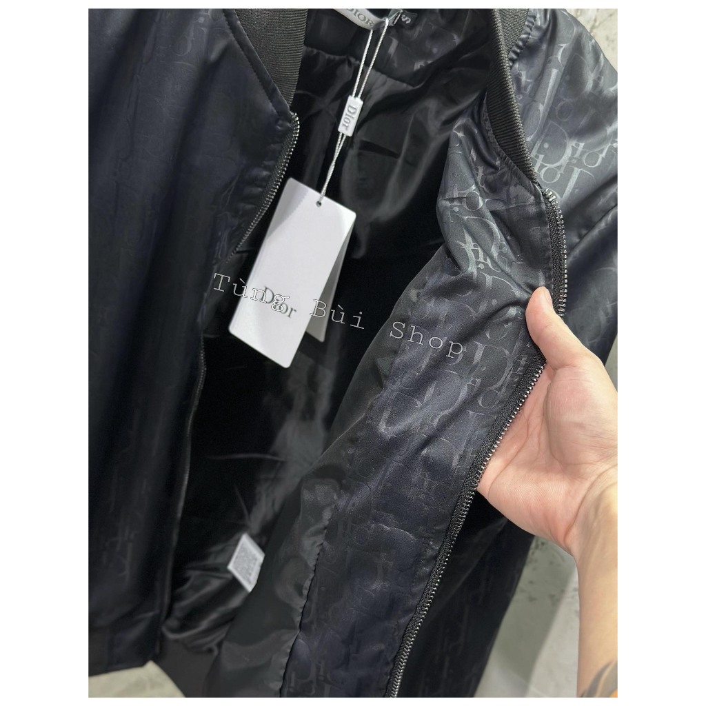 Áo Khoác Bomber Dio Họa Tiết Vân Chìm New 2023, Áo Khoác Bomber Nam Nữ Siêu Cấp Dệt Vân Chìm