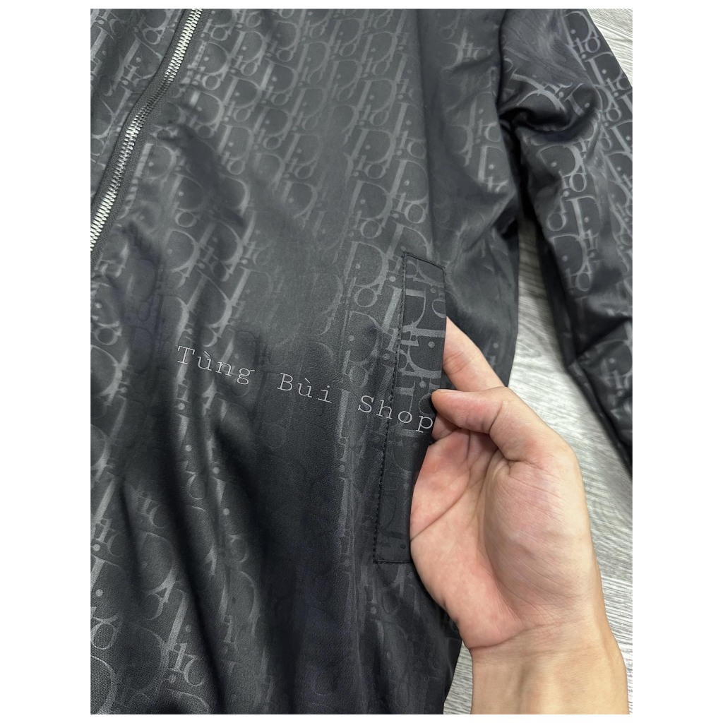 Áo Khoác Bomber Dio Họa Tiết Vân Chìm New 2023, Áo Khoác Bomber Nam Nữ Siêu Cấp Dệt Vân Chìm