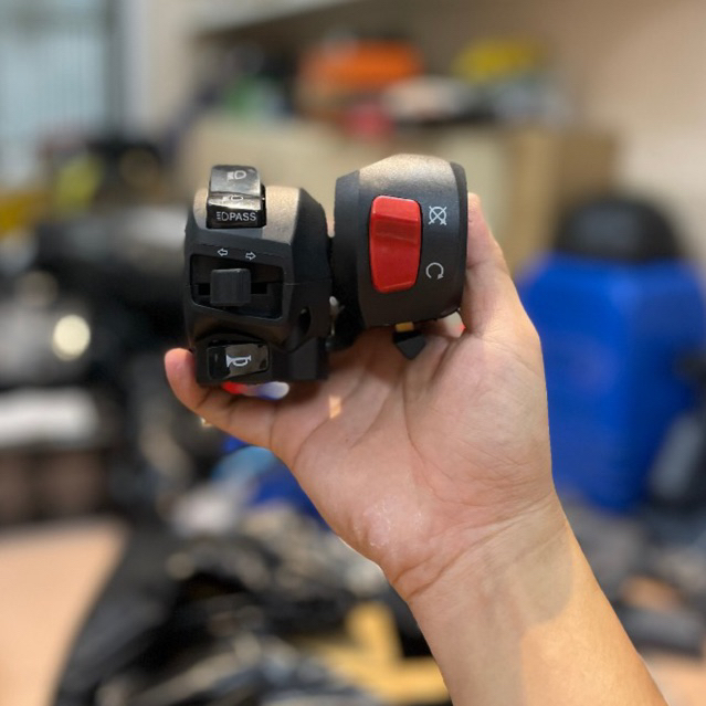 Cùm Công Tắc Ex 150 2019 Có Passing Có Thể Chế Gắn Sirius, Raider, Satria, NVX, CB, Cafe Racer...