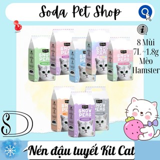 Cát đậu tuyết nén kitcat 7l lót chuồng cho hamster/mèo