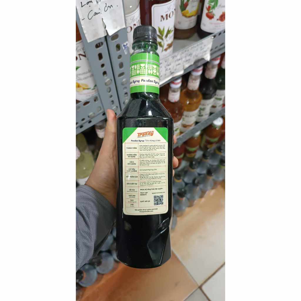 Siro ,Syrup Pandan Lá nếp Monin,Frendy,Golden farm