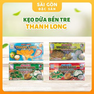 Kẹo Dừa Bến Tre Thanh Long 4 Vị Nguyên Chất, Sầu Riêng, Đậu Phộng Sầu Riêng và Lá Dứa Sầu Riêng Sài Gòn Đặc Sản