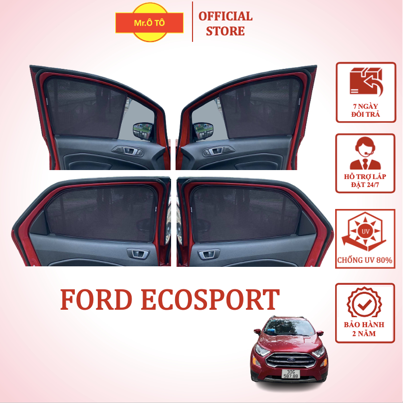 Rèm Che Nắng chống UV Xe Ford Ecosport 2015-2023 Hàng Loại 1 Mr Ô Tô -Bảo Hành 2 Năm