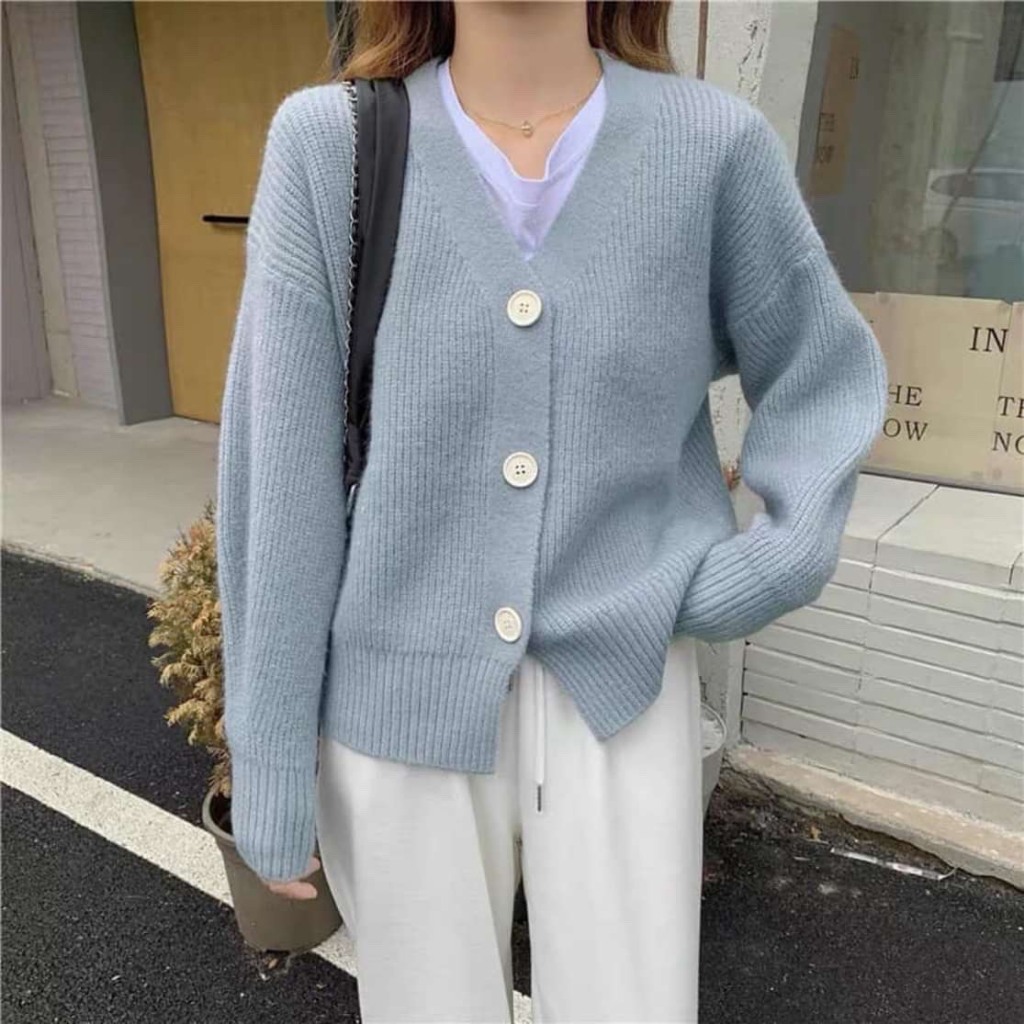 ÁO KHOÁC LEN XANH DỊU DÀNG CHO NỮ SIZE XS S M L