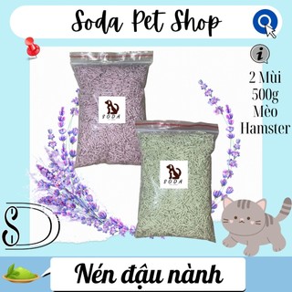 Nén đậu nành chiết 500g/1kg lót chuồng cho mèo/hamster