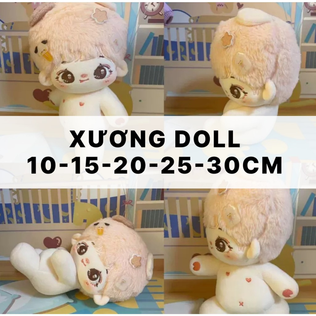 Sẵn - Khung xương nhựa cho doll 10cm 15cm 20cm 40cm, khung xương doll chân dài 30cm 32cm