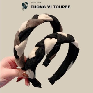 Băng đô tết bính voan phối màu + thay thế tóc giả cài băng đô