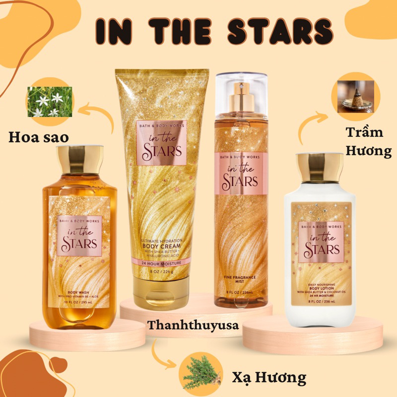 Bộ Sản Phẩm Sữa Tắm - Lotion - Body Mist Xịt Thơm Toàn Thân Bath & Body Works