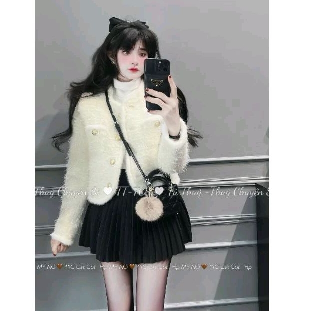 Áo khoác dạ lông lót lông vũ hàng quảng châu
