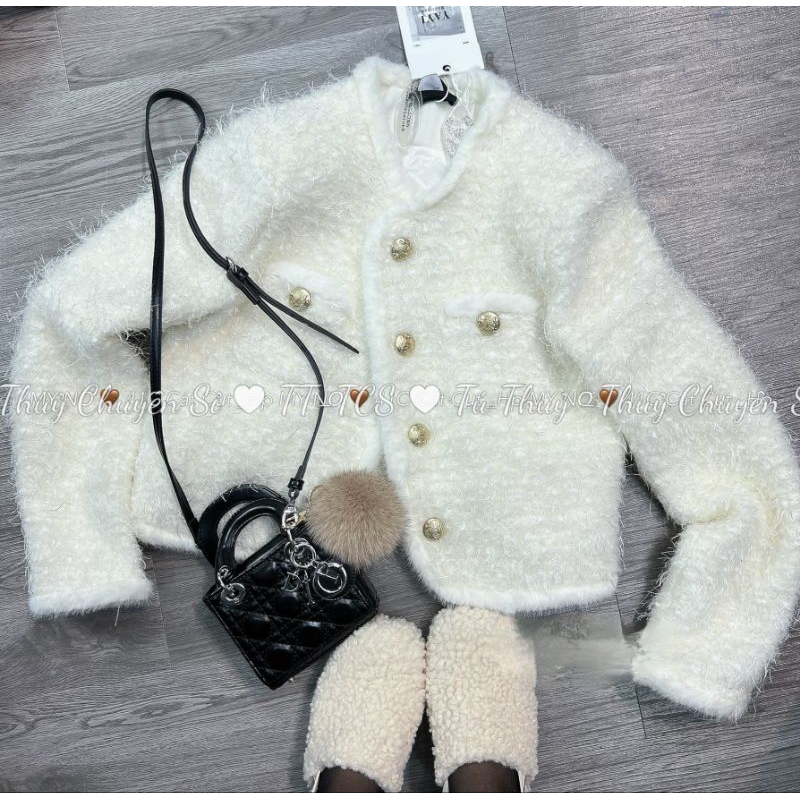 Áo khoác dạ lông lót lông vũ hàng quảng châu