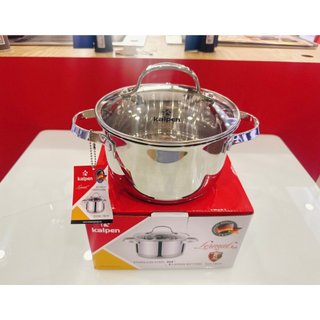 Nồi Inox Kalpen Lermat cấu tạo 5 lớp, đáy từ size 18 20 22cm vung kính bảo hành 5 năm