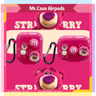 Case AIRPOD 1/2/3/Pro 2 Vỏ Đựng Ốp Bảo Vệ Tại Nghe Hình Gấu Hồng Xinh Silicon Dẻo - Mr.Case