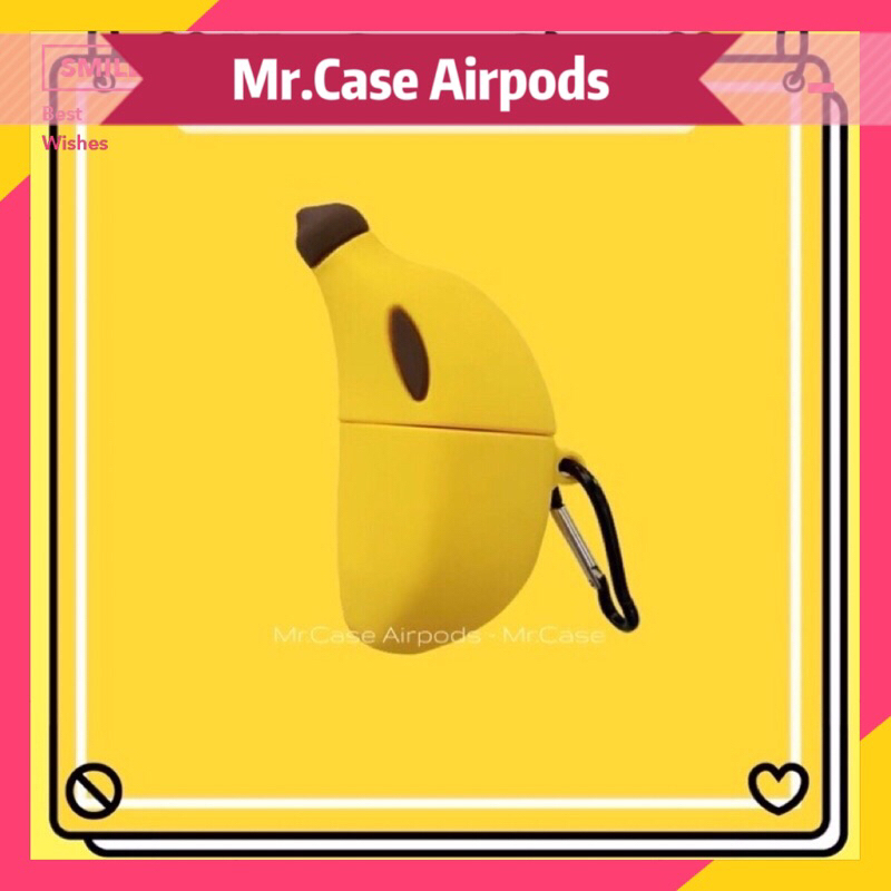 Case Airpods 1/2 Pro Vỏ Ốp Đựng Tai Nghe Hình Trái Chuối Dễ Thương