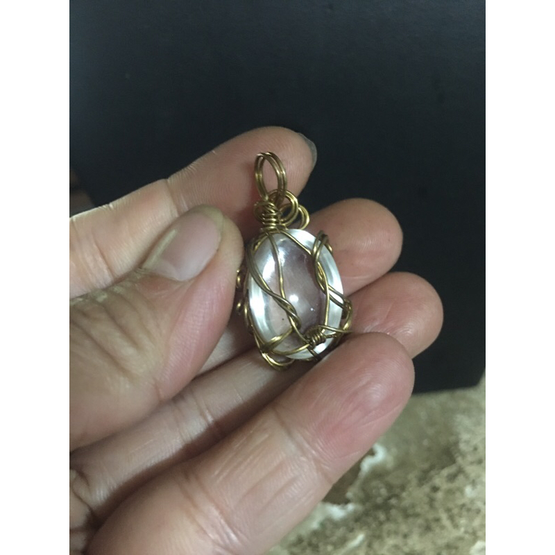 Mặt dây chuyền đá trắng HandMade si tuyển Nhật