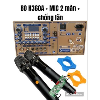Combo mạch loa kéo H360A + micro không dây