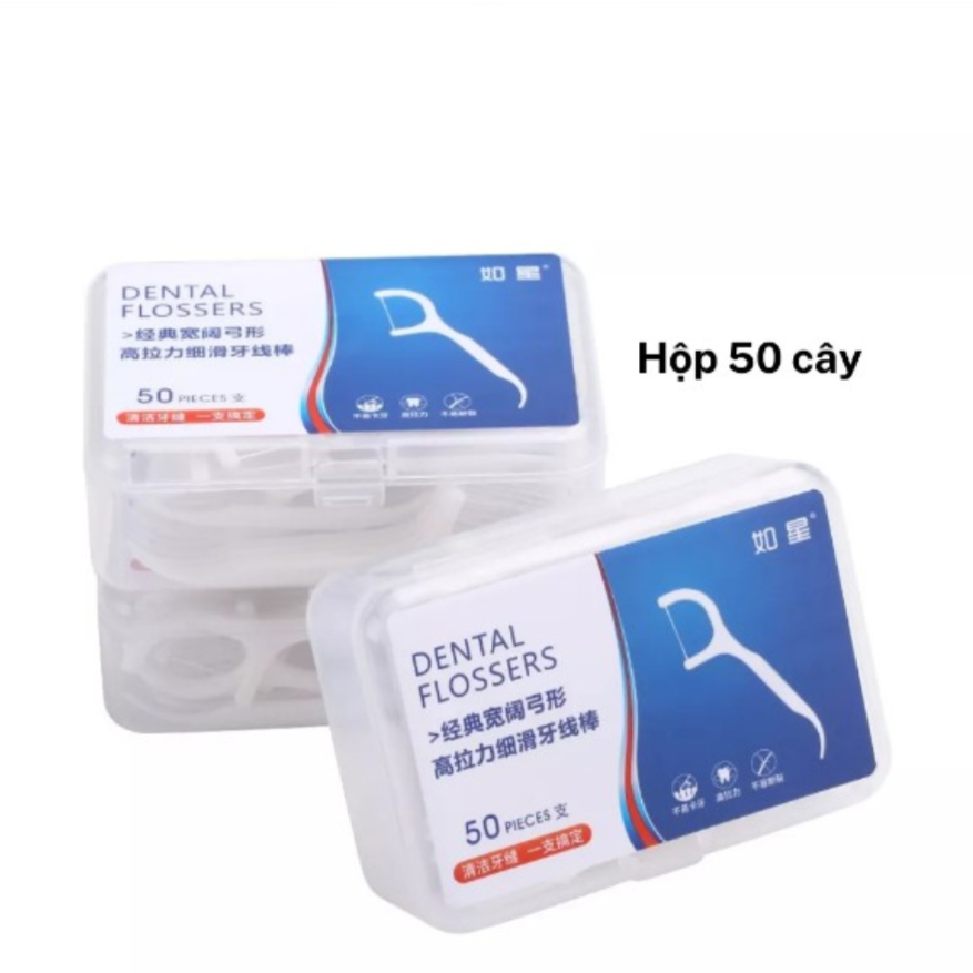 Set 10 Hộp 50 Tăm Chỉ Nha Khoa