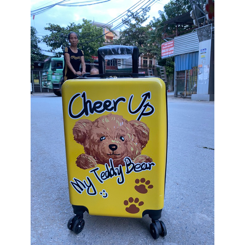 Vali du lịch kéo 20 inch - Vali xách tay size cho bé nhựa PC cứng cáp hoạt hình dễ thương