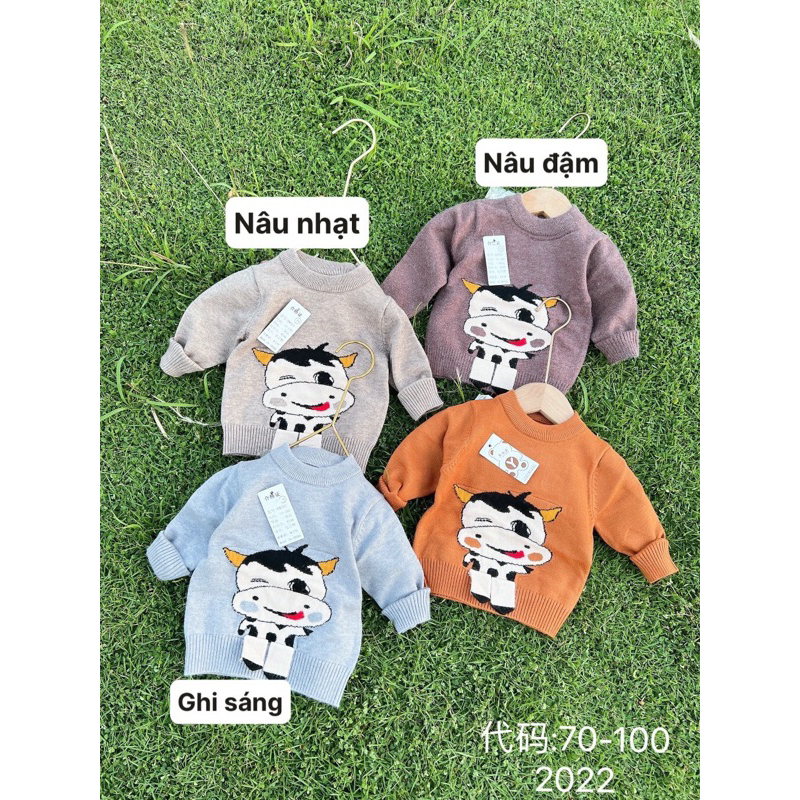 Áo len bò sữa cho bé