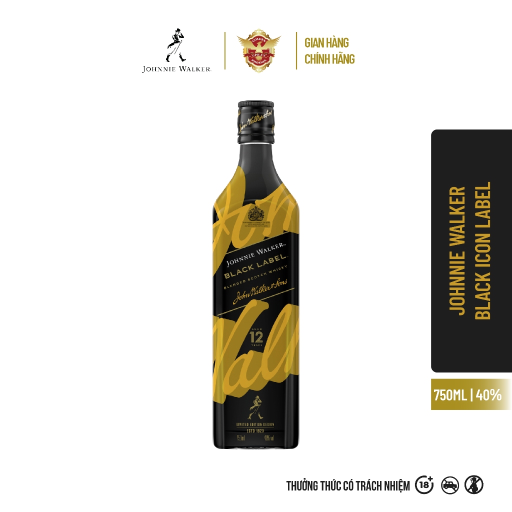 Rượu Johnnie Walker Black Label Reserve Blended Scotch Whisky Limited Edition Design 40% 750ml