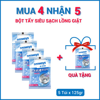 Mua combo 4 túi bột tẩy lồng giặt seaways - tặng 1 túi cùng loại