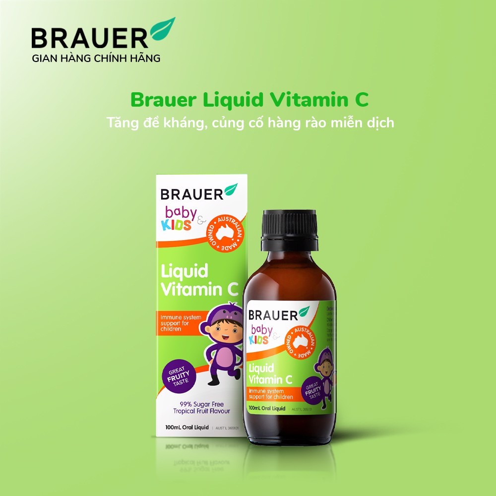 Siro Brauer Vitamin C cho bé từ 1 tuổi trở lên [Chính hãng 100%]