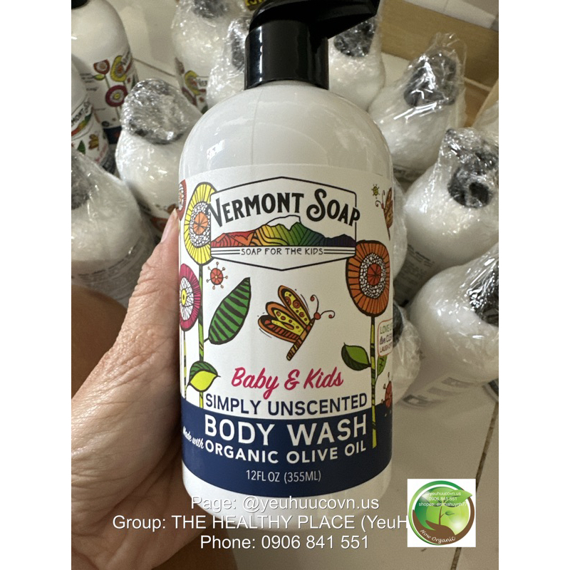 Sữa tắm hữu cơ Vermont Shop 355mL