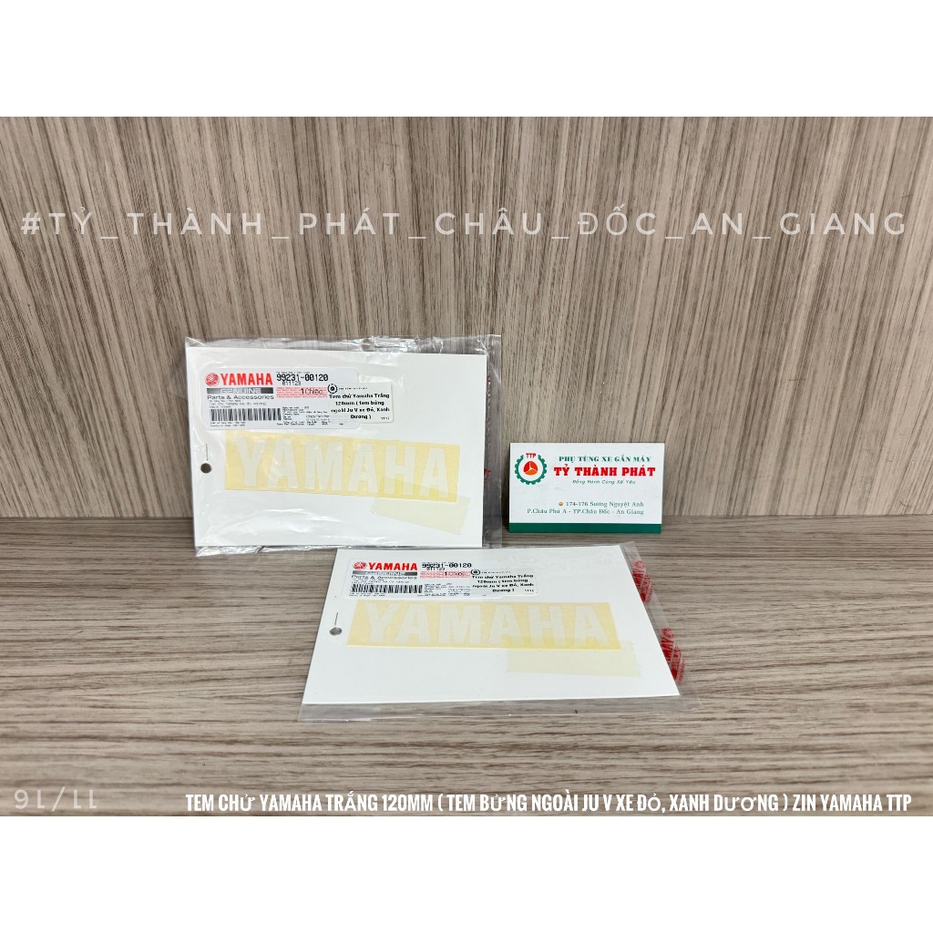 Tem chử Yamaha Trắng 120mm  -