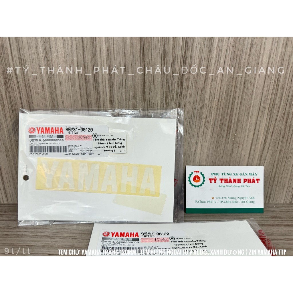 Tem chử Yamaha Trắng 120mm  -