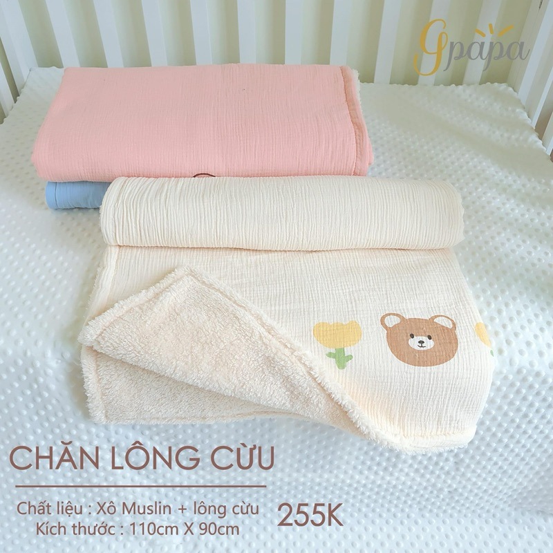Goodmama- Chăn lông nhung thêu mềm mịn