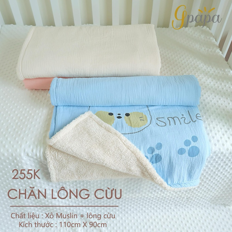 Goodmama- Chăn lông nhung thêu mềm mịn