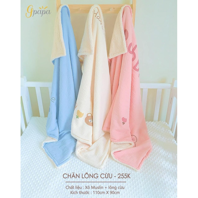 Goodmama- Chăn lông nhung thêu mềm mịn