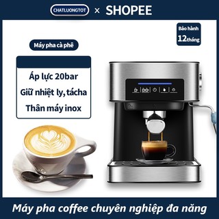 Máy pha cà phê inox không gỉ đánh sữa, màn cảm ứng thông minh lực chảy 20bar BE137