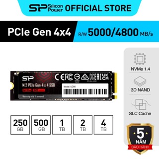 Ổ cứng SSD M.2 NVME Silicon Power 4TB Đọc/Viết tối đa 5,000 MB/s 4,800 MB/s M.2 2280 PCIe Gen4x4_UD90| BH 5 năm
